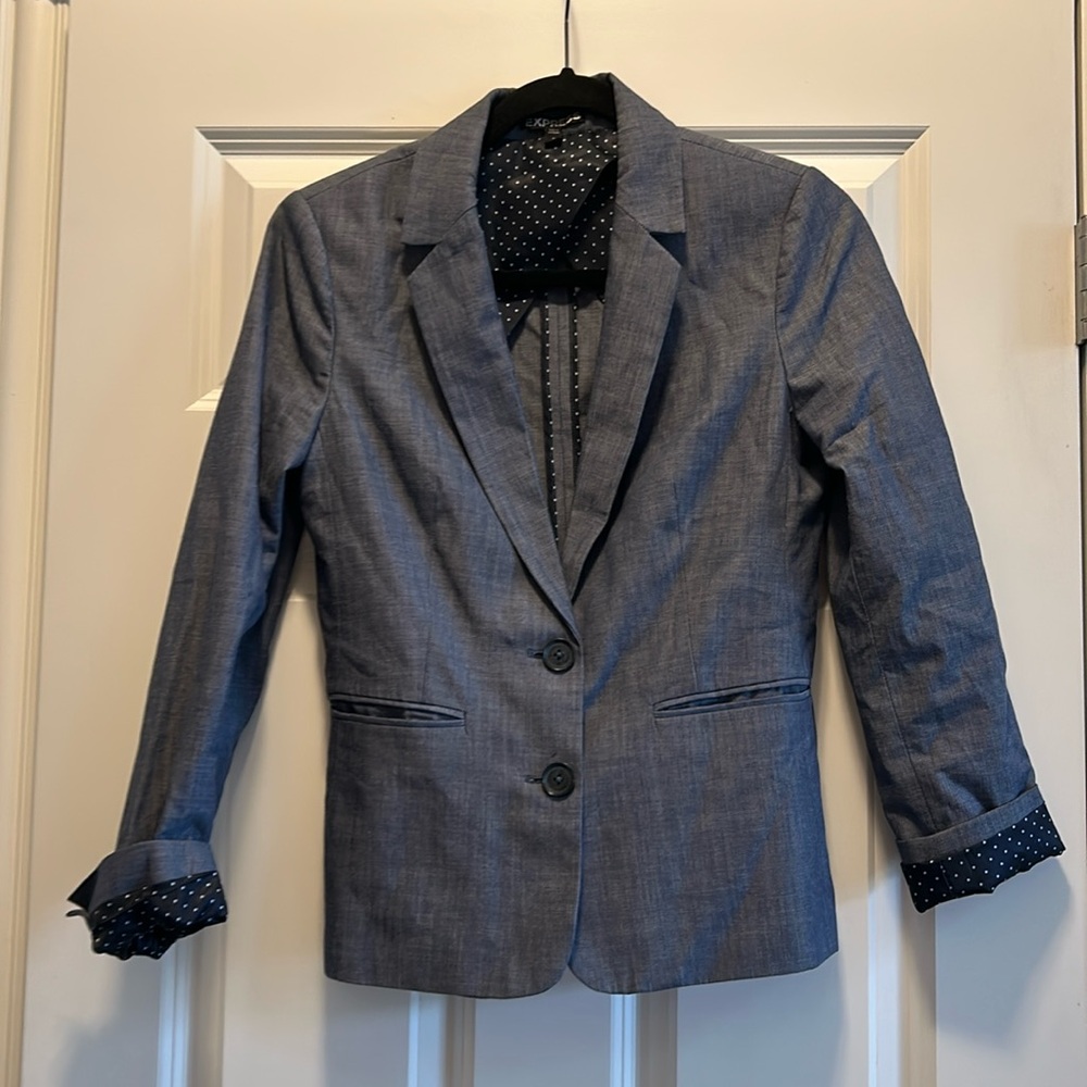 Express Chambray Blazer